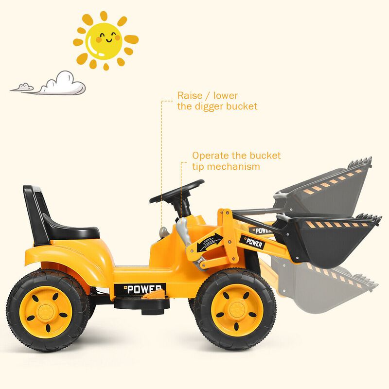 6V Electric Ride-On Excavator for Kids with Battery Powered Design image number 5
