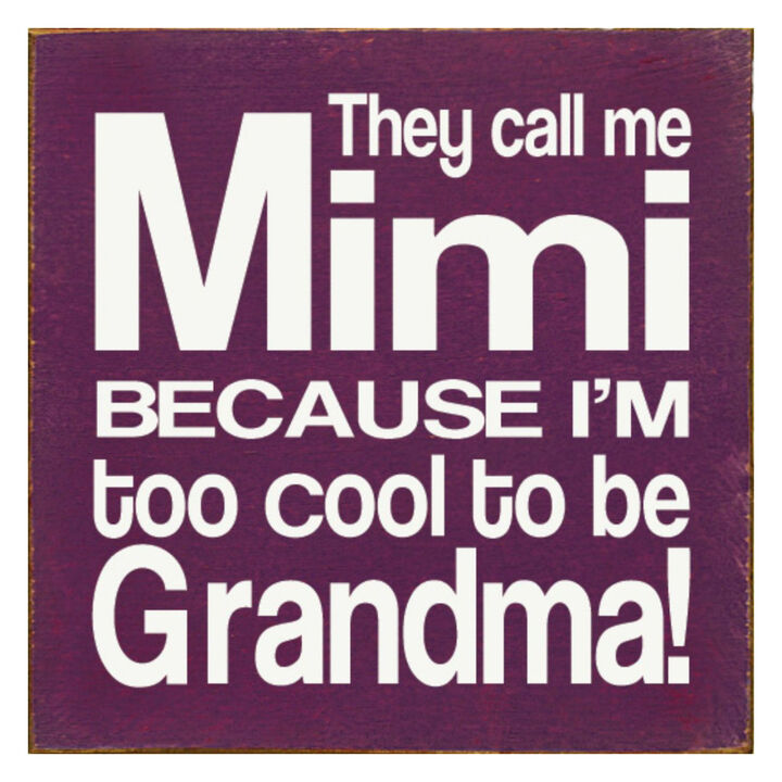 Solid Pine Mimi Quote Wall Sign for Home Decor and Grandparent Gift