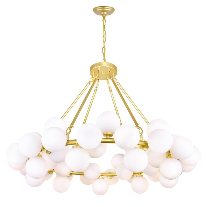 CWI Lighting Arya 45 Light Chandelier With Satin Gold Finish