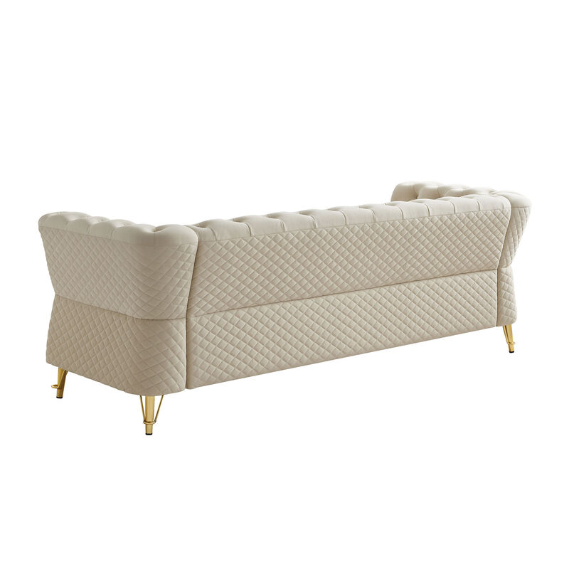 Marpwo Tufted Velvet Sofa image number 3