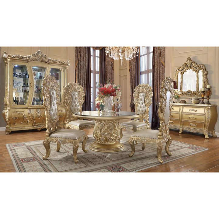 Cabriole DINING TABLE Gold Finish DN