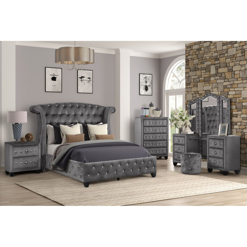 Streamdale Sophia Nightstand Gray
