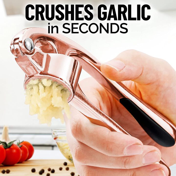 Garlic Press With Soft, Easy To Squeeze Ergonomic Handle