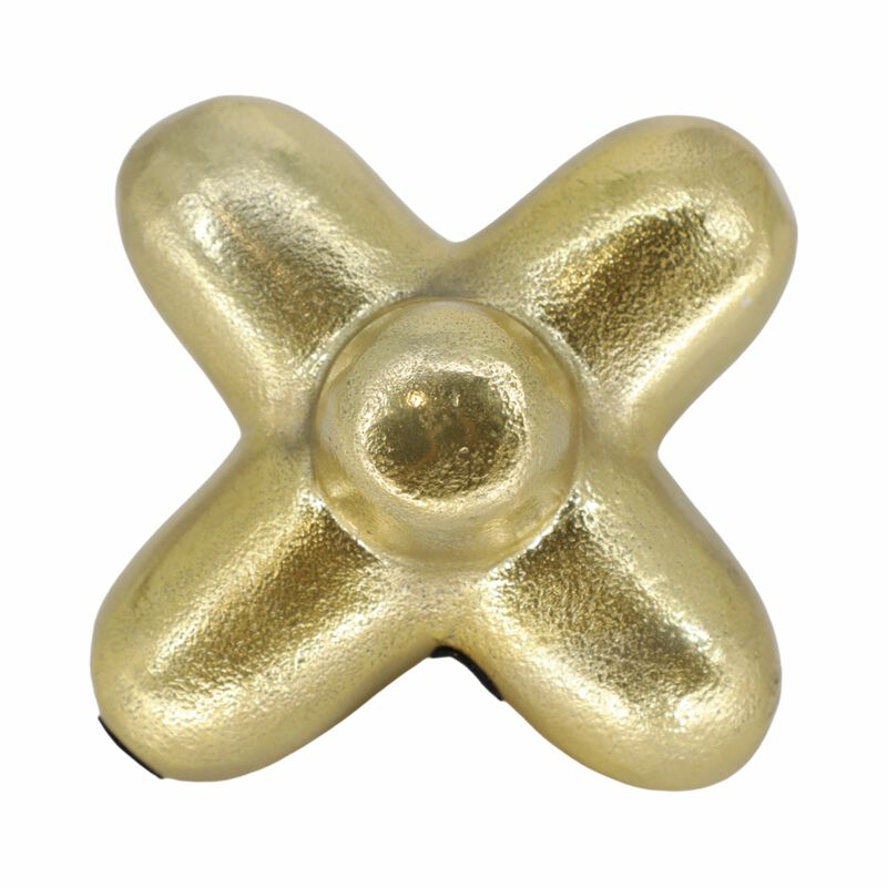 Metal 6" Geometric Orb, Gold image number 5