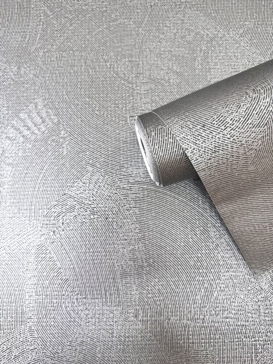 Zen Plaster Fan Silver Grey Wallpaper DWP0366-07