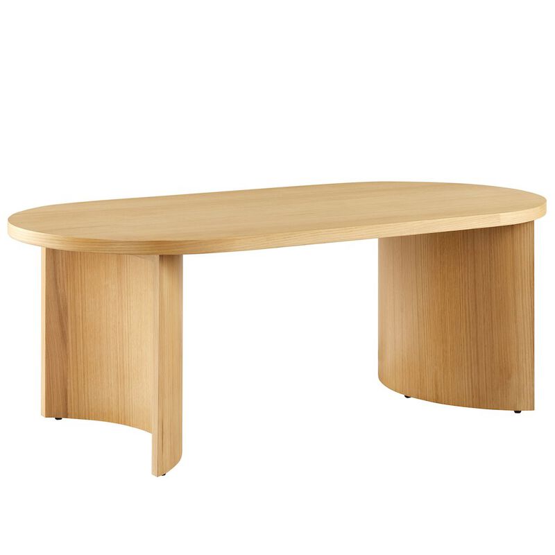Aspect Oval Wood Coffee Table image number 3