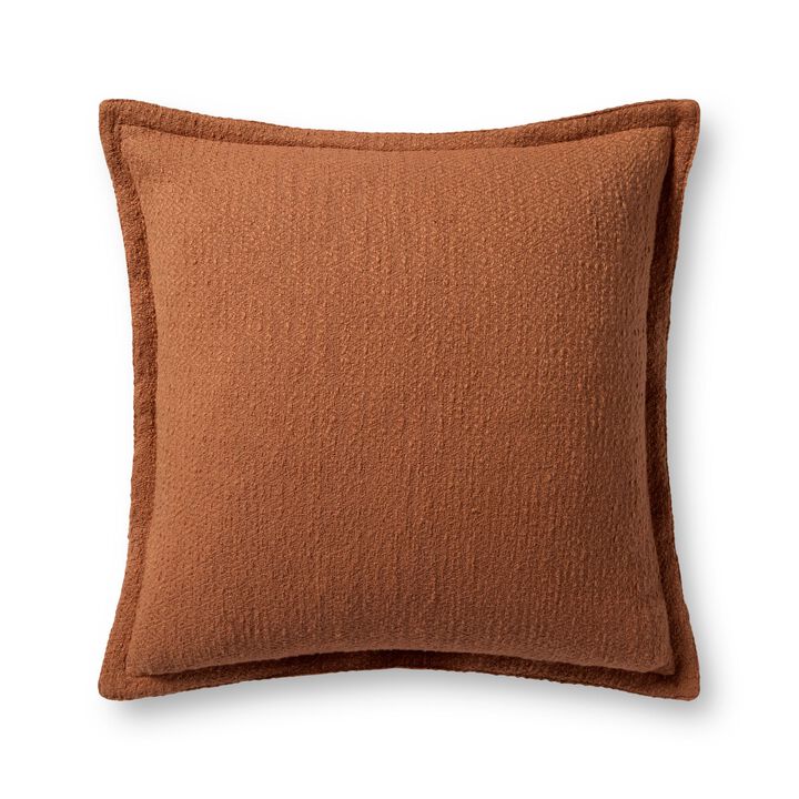 Morris Orange 22''x22'' Cover w/ Down Pillow