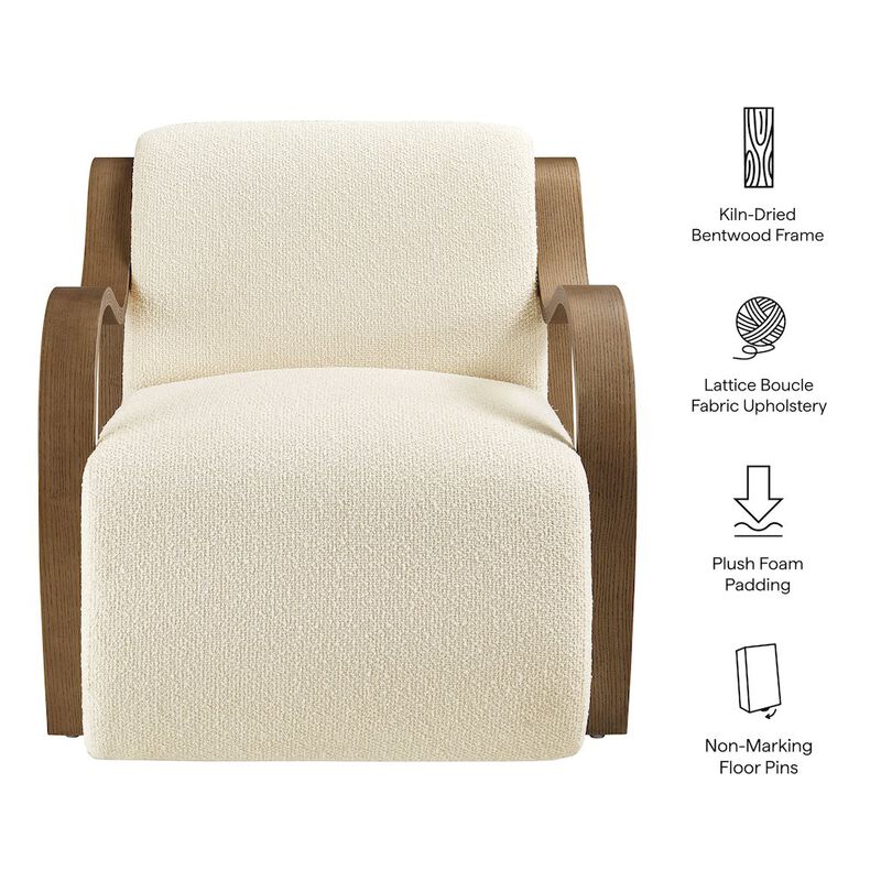 Atrium Lattice Boucle Accent Armchair image number 2