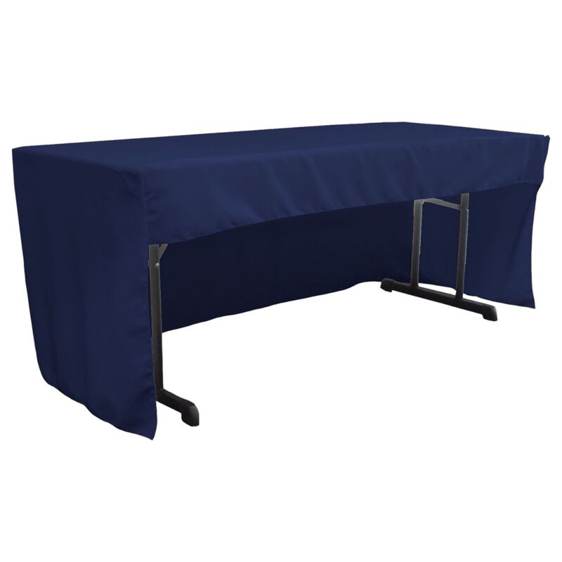 Fitted Tablecloth with Open Back 96x30x30 Inch for Trade Shows and Events image number 0