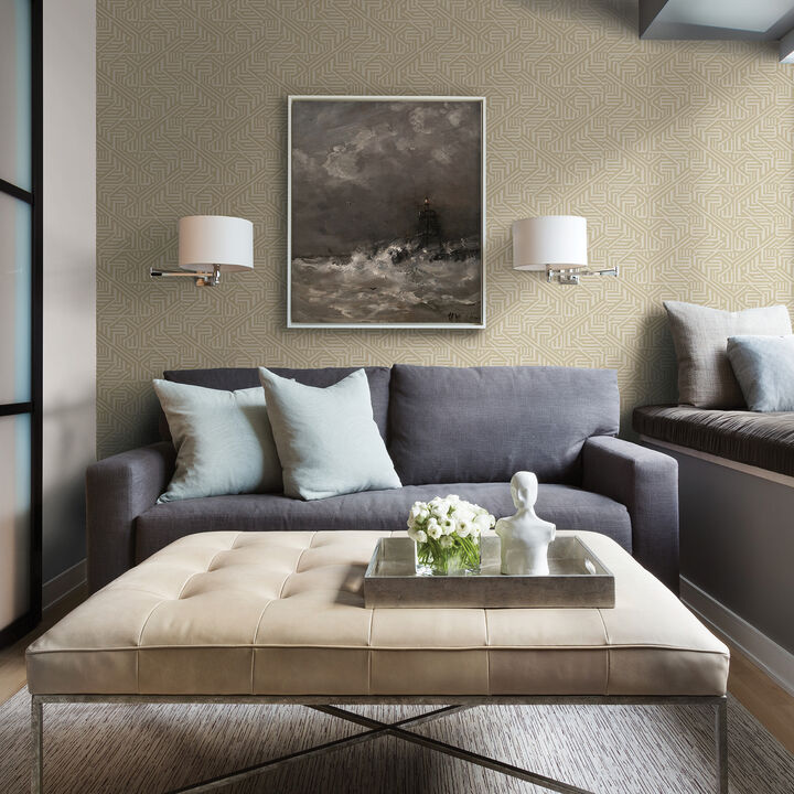 Nambiti Cream Geometric Wallpaper