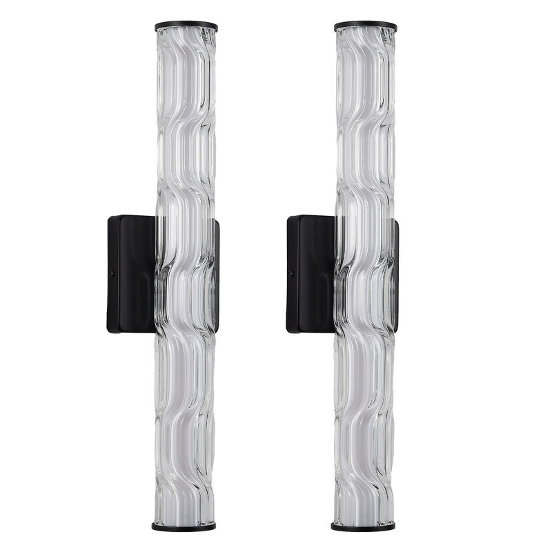 3.5 in. 1-Light LED Wall Sconce with Iron Shade (Set of 2) image number 0