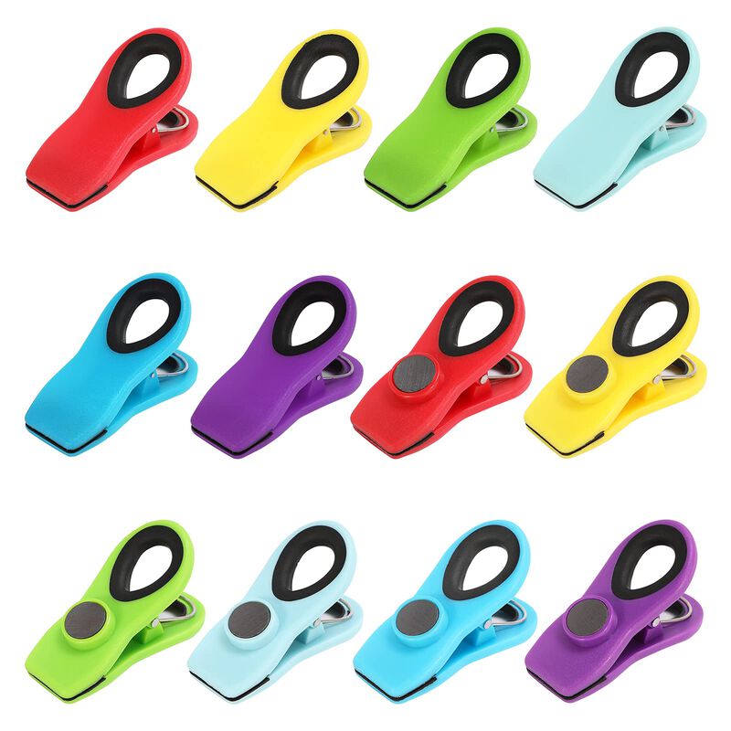 12 Pack Chip Clips, Bag Clips, Magnetic Clips, Chip Clips Bag Clips Food Clips, Bag Clips for Food, Clips for Food Packages, Chi