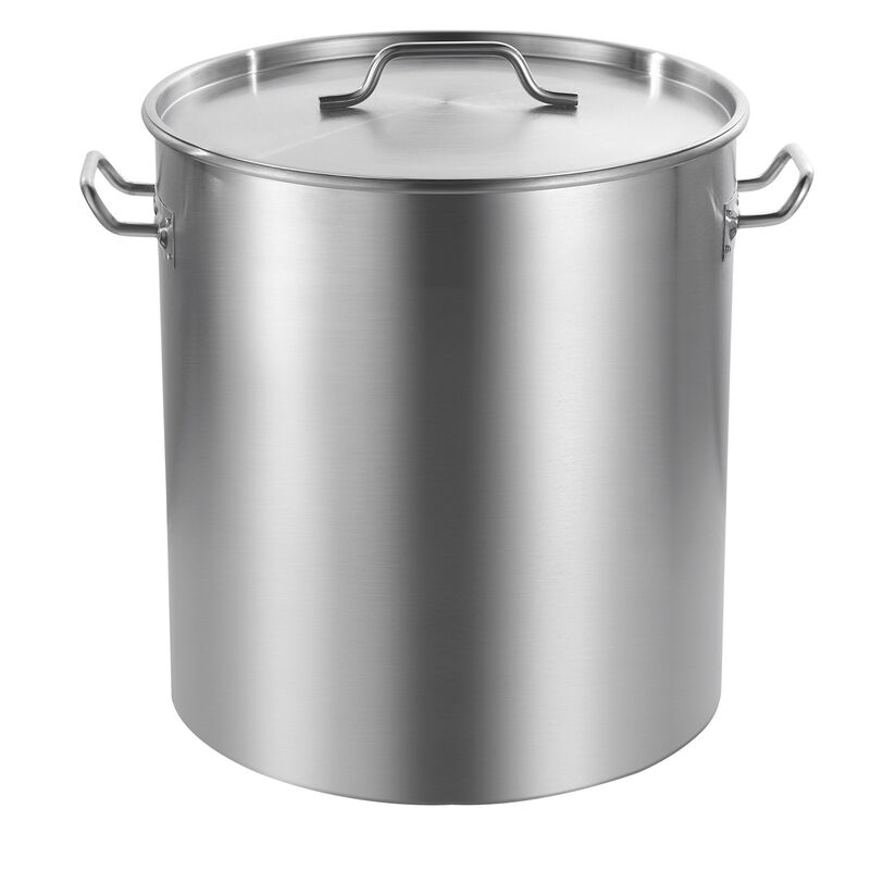 Stainless Steel Stock Pot with Basket and Lid, Heavy Duty Commercial Cooking Pot image number 0