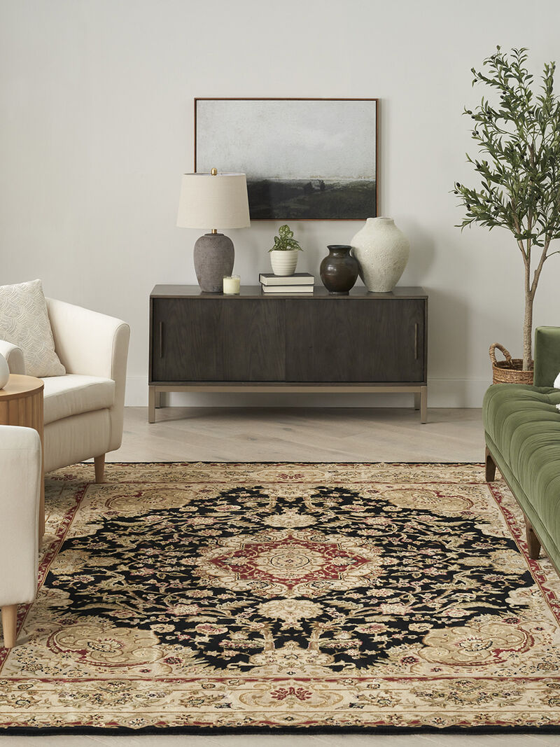 Nourison 2000 2028 Black 7'9" x 9'9" Rug image number 8