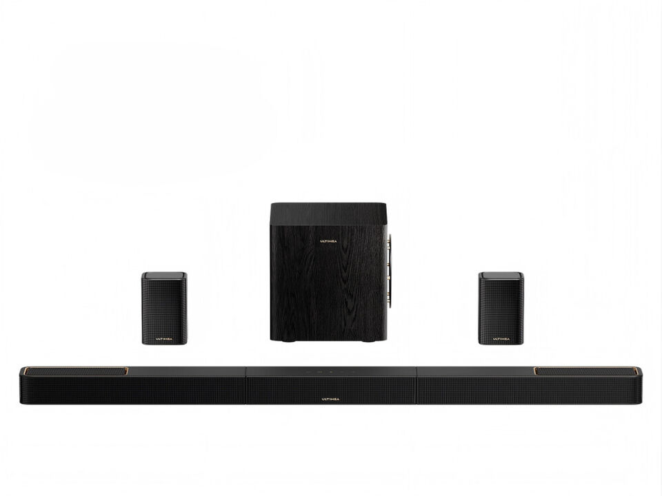 ULTIMEA Skywave Series 5.1.2 Channel Wireless Surround Sound Bar for Smart TV, 530W Sound System with Dolby Atmos