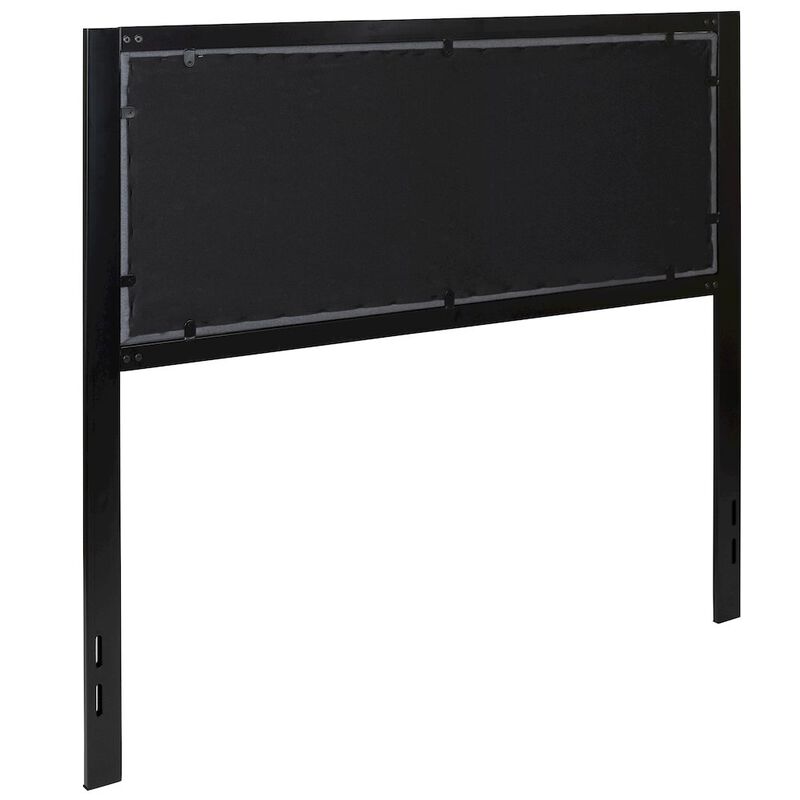Flash Furniture Metal Tufted Upholstered Full Size Headboard in Dark Gray Fabric image number 3