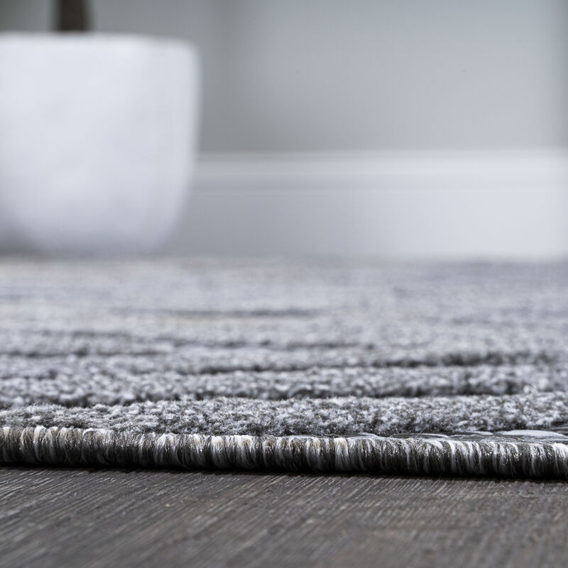 Balansat Moroccan Diamond Round Indoor/Outdoor Area Rug