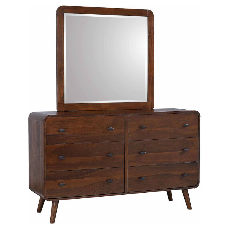 Coaster Co. of America Robyn 6-drawer Dresser with Mirror Dark Walnut image number 0