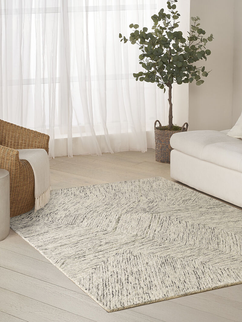 Pure Angles ANG01 Gray 5'3" x 7'3" Rug image number 0