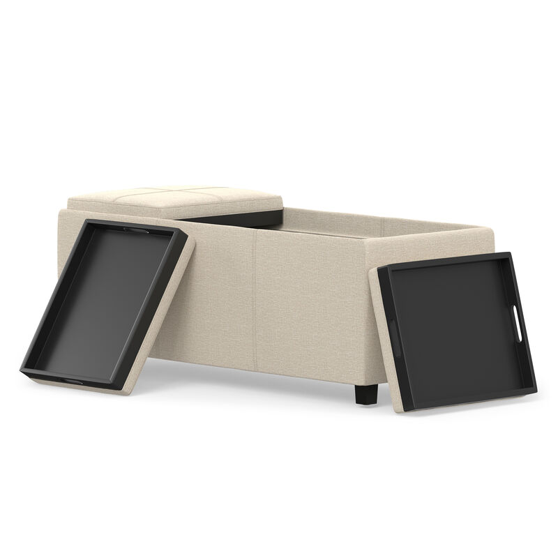 Simpli Home Avalon Storage Ottoman image number 3