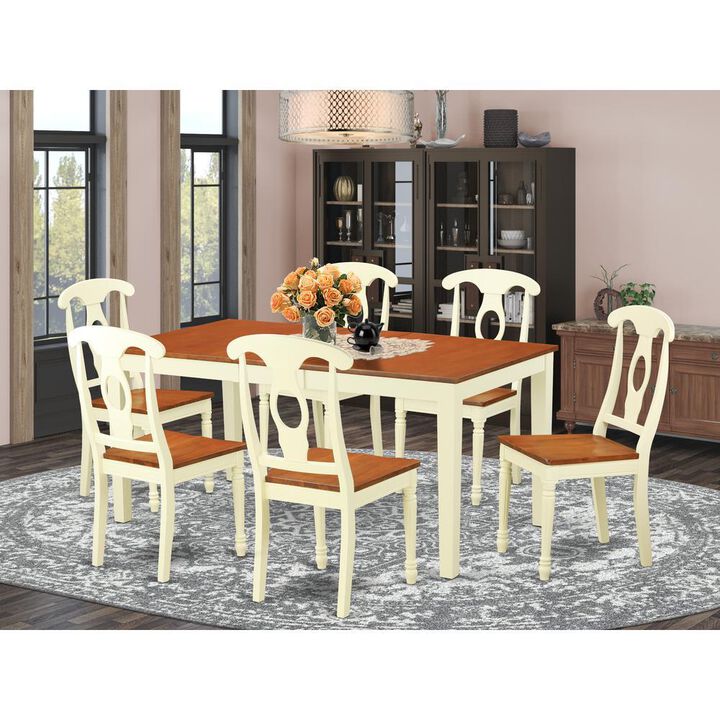 7 PC Dining room sets -Kitchen dinette Table and 6 Kitchen Chairs