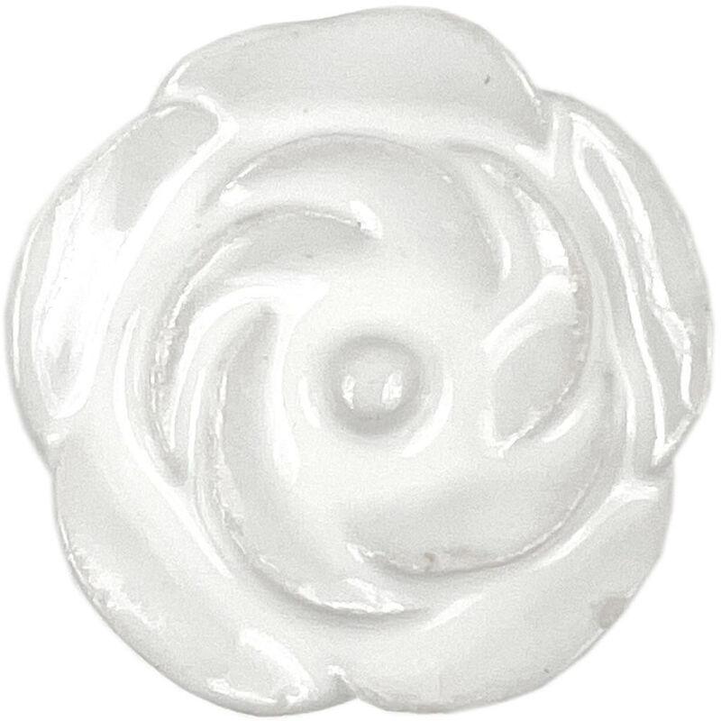 HomeRoots Set of Six White Ceramic Flower Shape Drawer Pull Knobs image number 4