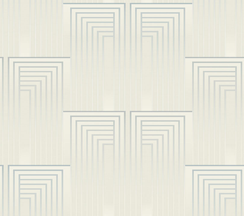 Vanishing Dusty Blue & Silver Wallpaper