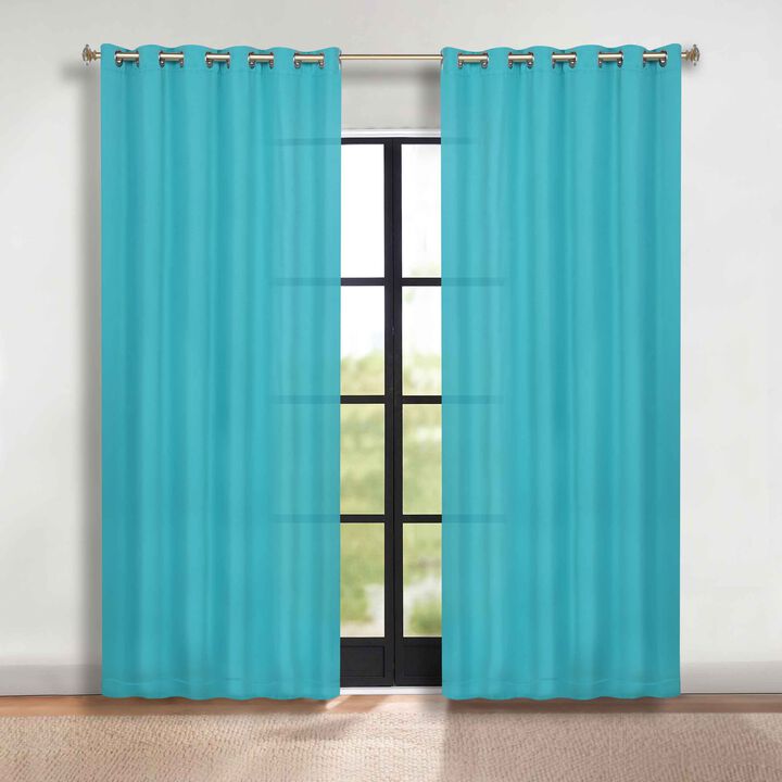 Modern Solid Blackout Curtain Panels Set of 2 Room Darkening Drapes