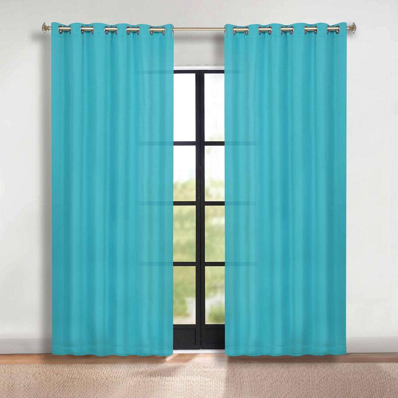 Modern Solid Blackout Curtain Panels Set of 2 Room Darkening Drapes image number 1