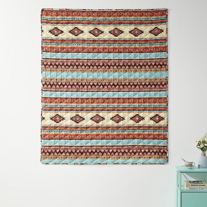 Greenland Home Red Rock Throw Blanket, Clay, 50 x 60 in