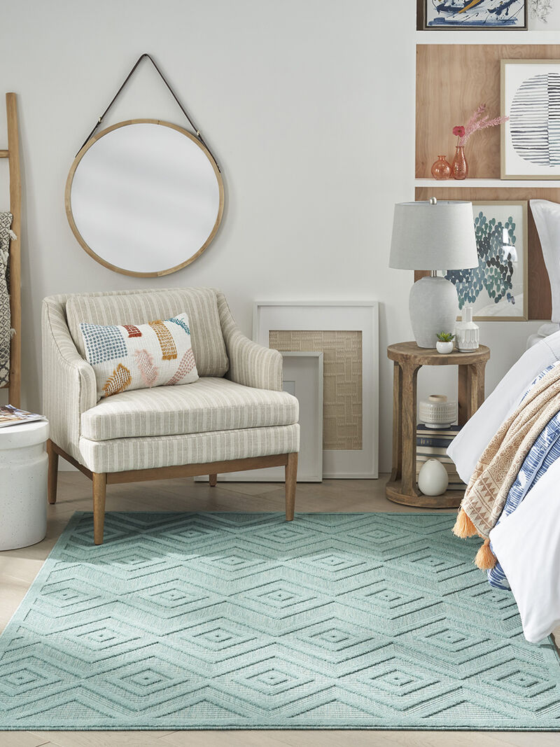 Versatile NRV01 Aqua/Teal 4' x 6' Rug