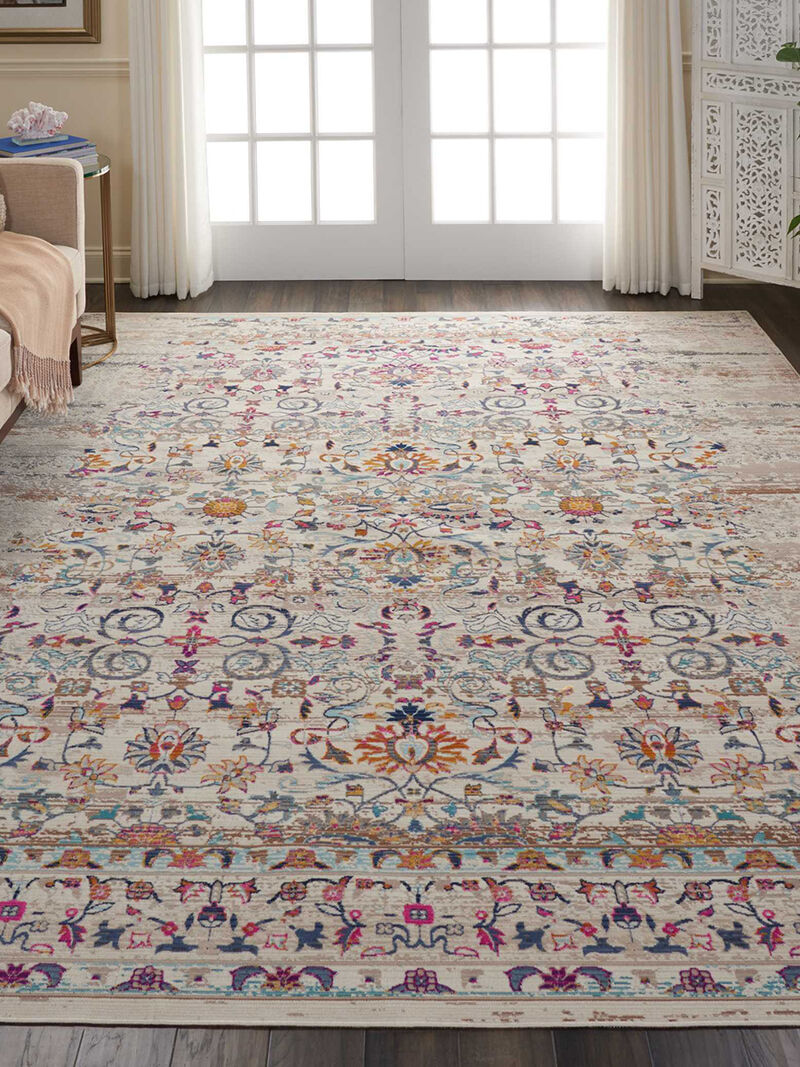 Vintage Kashan VKA02 Ivory 4' x Round Rug