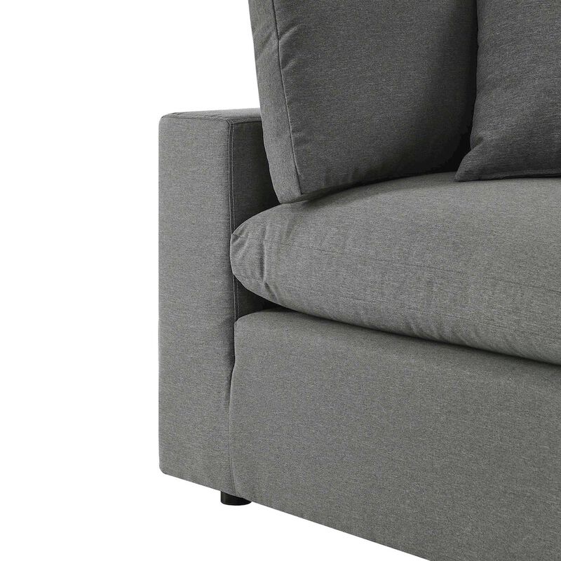 Commix Overstuffed Outdoor Patio Armless Chair image number 5
