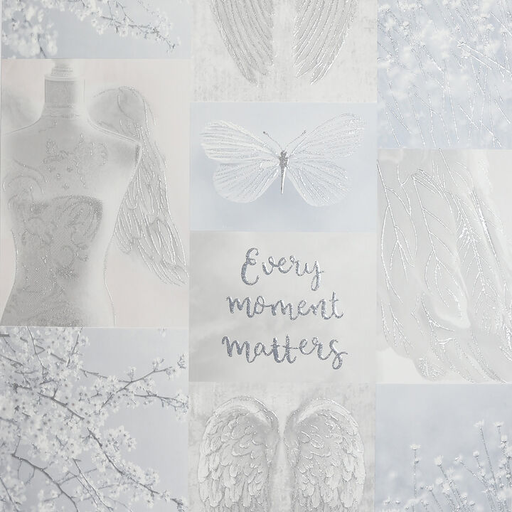 Chou Light Grey Inspirational Wallpaper