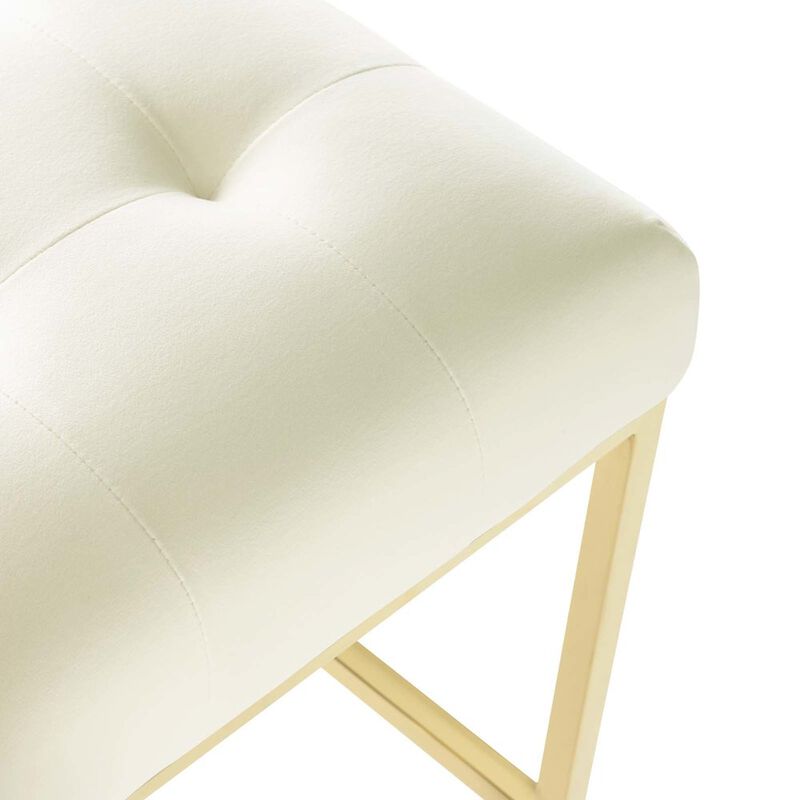 Privy Gold Stainless Steel Performance Velvet Counter Stool image number 4