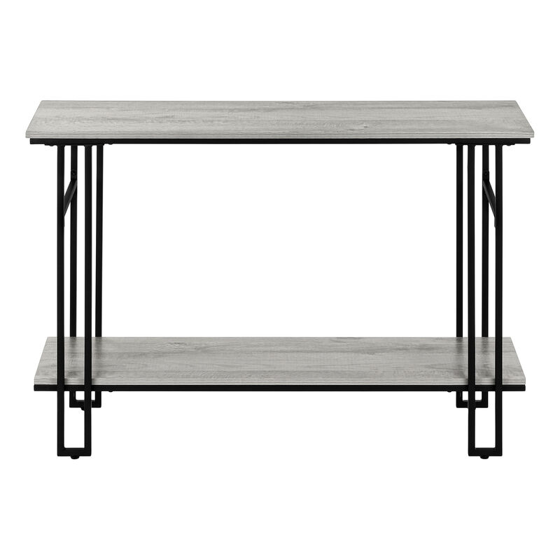 Monarch Specialties I 3576 Accent Table, Console, Entryway, Narrow, Sofa, Living Room, Bedroom, Metal, Laminate, Grey, Black, Contemporary, Modern