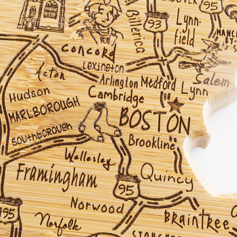 Destination Massachusetts Cutting Board, 16-3/4" x 9-1/4"
