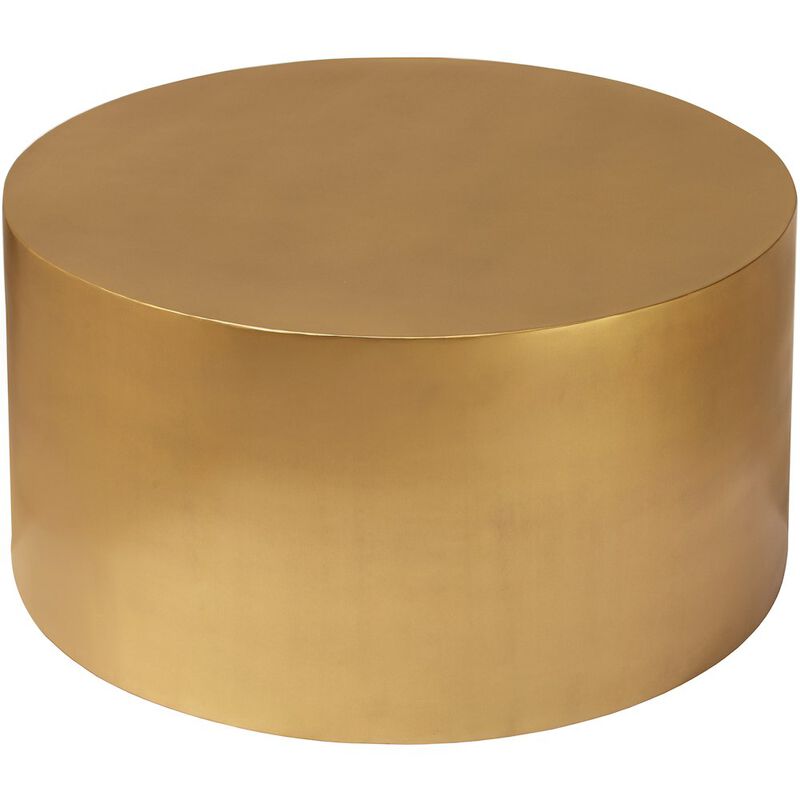 Meridian Furniture Cylinder Brushed Gold Coffee Table