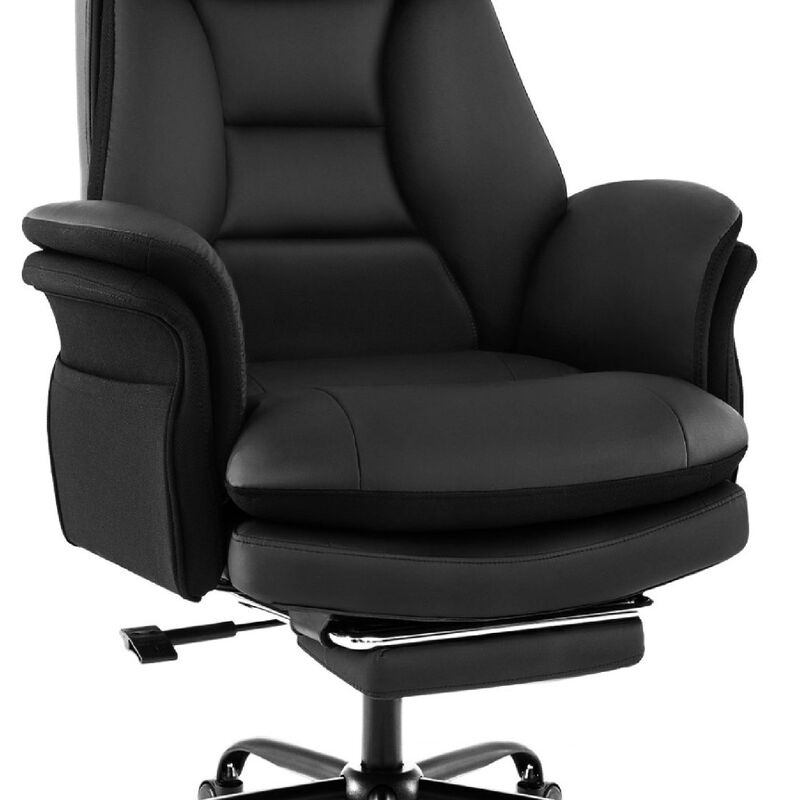 Big and Tall Executive Office Chair 400 lbs Faux Leather Ergonomic Design image number 2