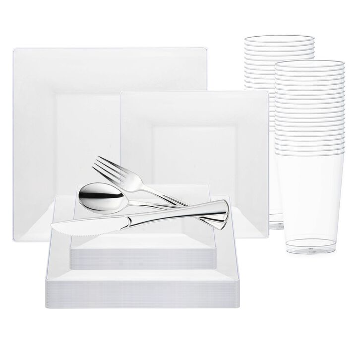 Square Plastic Wedding Value Set (30 Sets)