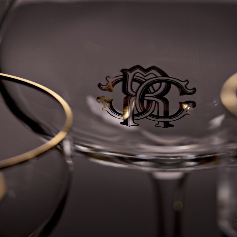 Old Fashion Glass NEW MONOGRAM  Gold diam. 3.5", H 4", cap. 14.75 oz image number 2