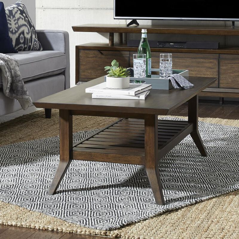 Liberty Furniture Ventura Blvd Rectangular Cocktail Table in Bronze Spice image number 7