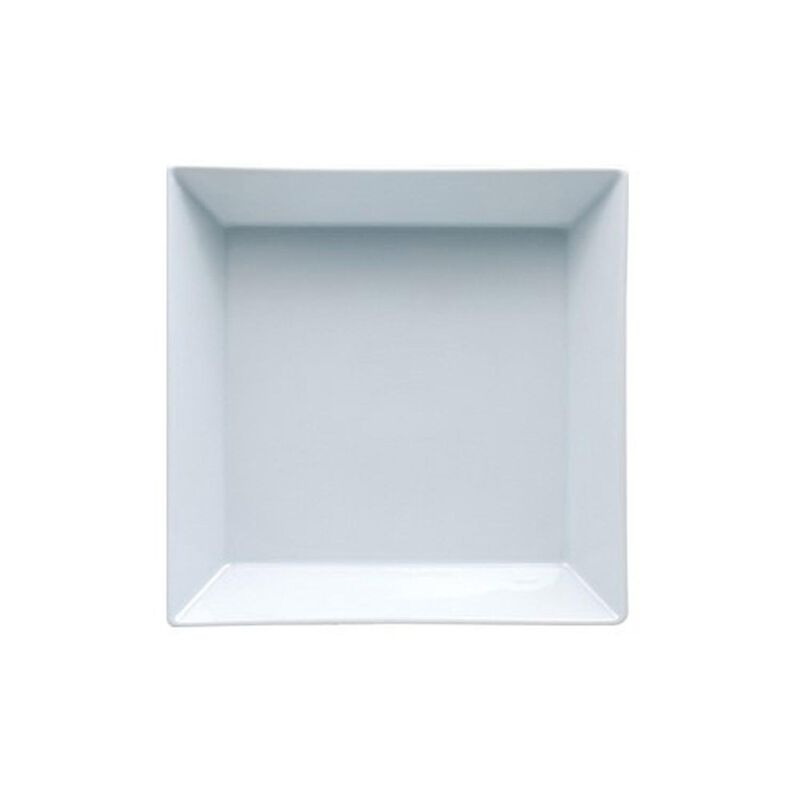 Porcelain Merid 8.5" x 8.5" x h:1.75" 37 oz. Square White Porcelain Bowl (Set of 2)