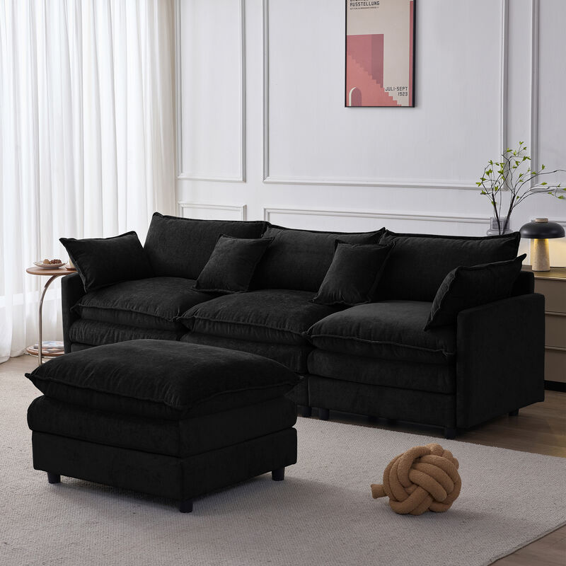 Jegfli Chenille Modular L-Shaped Sectional Sofa image number 3