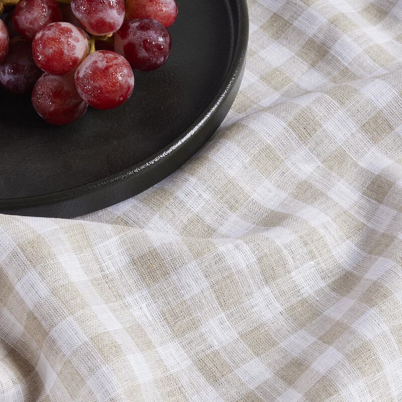Linen Cocktail Napkins - Gingham Check image number 4