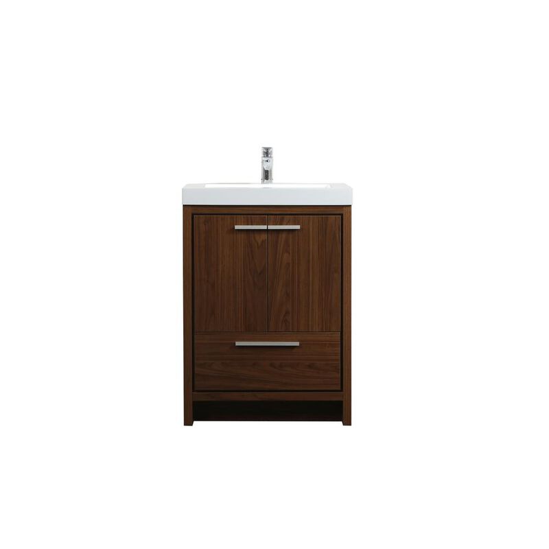 Elegant Kitchen and Bath 24 inch Single bathroom vanity in Walnut