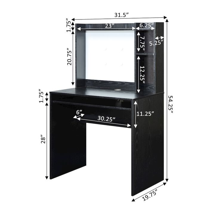 Convience Concept, Inc. Designs2Go Student Desk with Magnetic Bulletin Board and Shelves