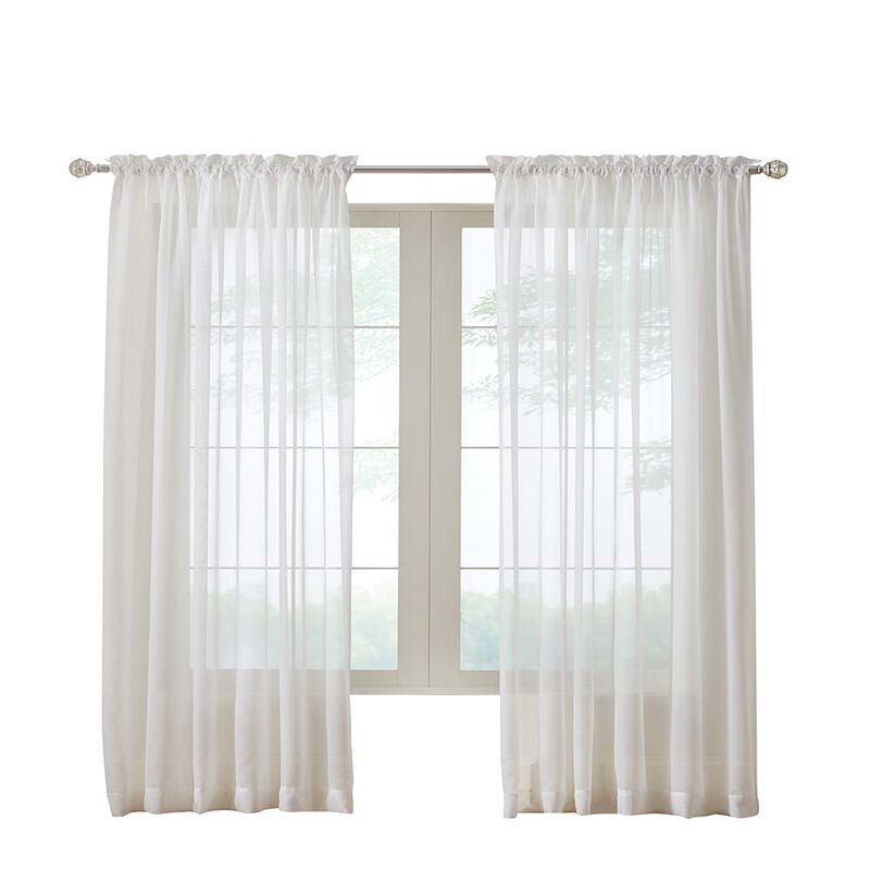 Habitat Rhapsody Voile Sheer Rod Pocket Light Filtering style Allows Natural Light Flow Curtain Panel Shell image number 0