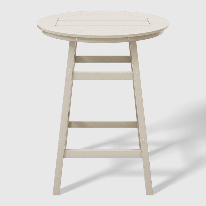 WestinTrends 5-Piece HDPE Outdoor Patio Dining Bar Bistro Table Set with Bar Stools image number 2