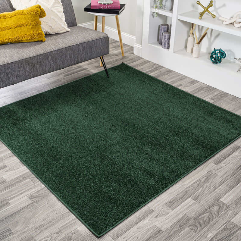 Haze Solid Low Pile Square Area Rug